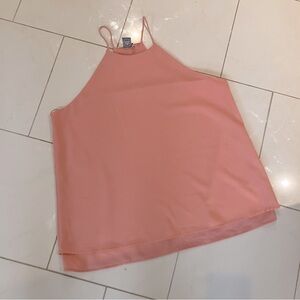 Paper Crane pale Pink Sleeveless tank. Spaghetti straps! Lined. Very cute!